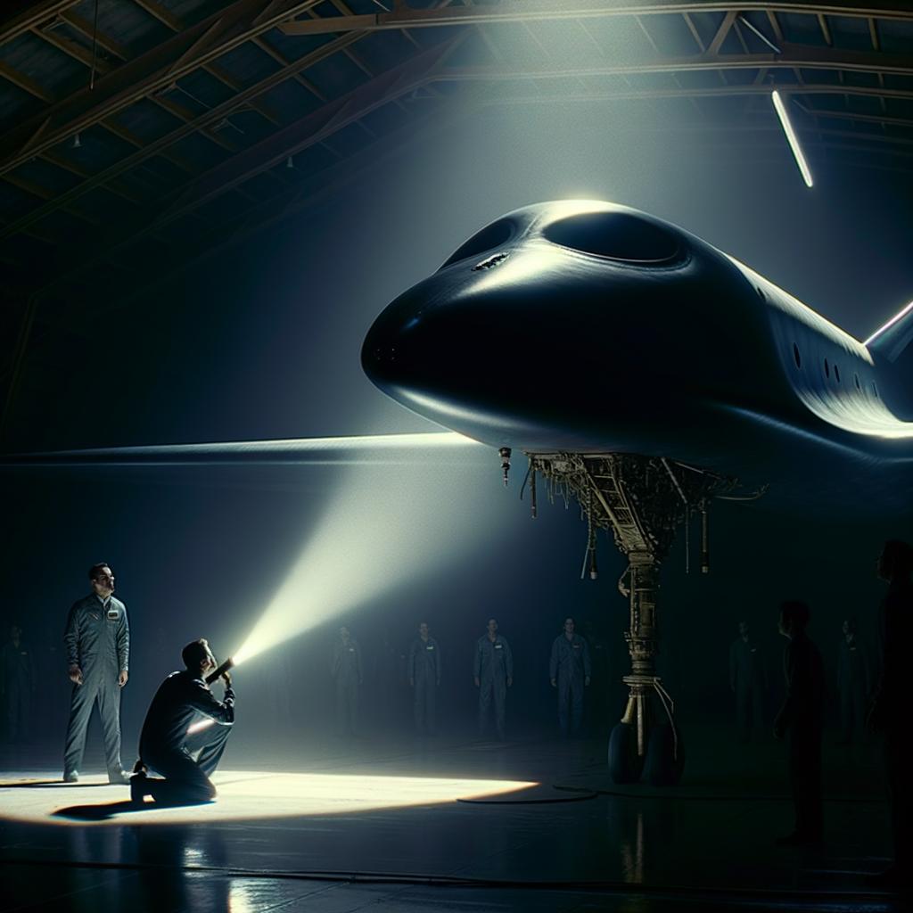 The Pitch-Black ​Aircraft: Ricky's Close Inspection of the ‌Mysterious Object